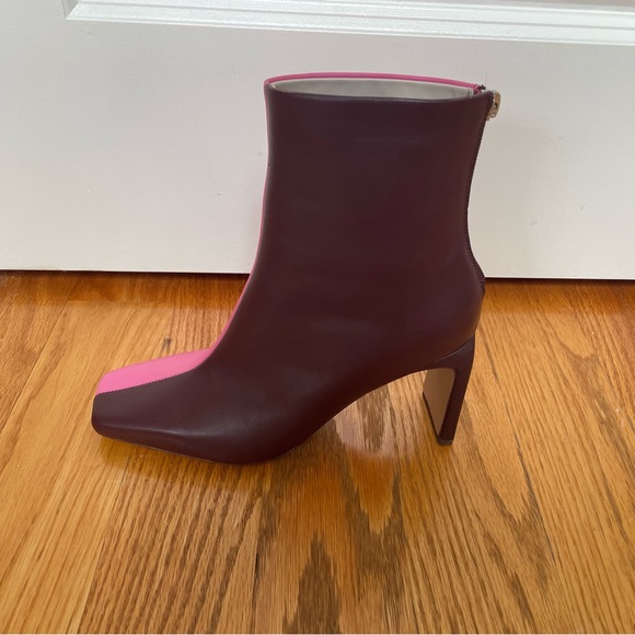 Kelsey Square Toe Two-Tone  Heeled Boot from Jonathan Simkhai - Picture 1 of 10